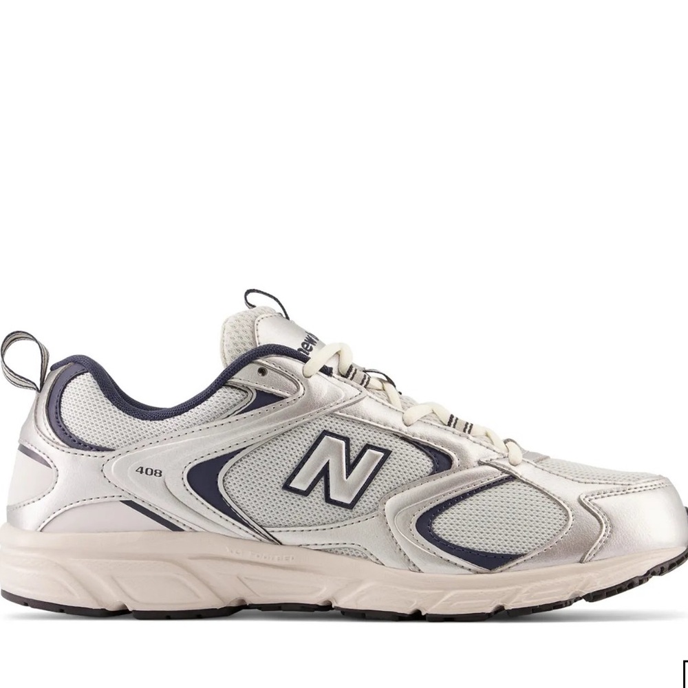 New Balance 408 White and Blue Sneakers